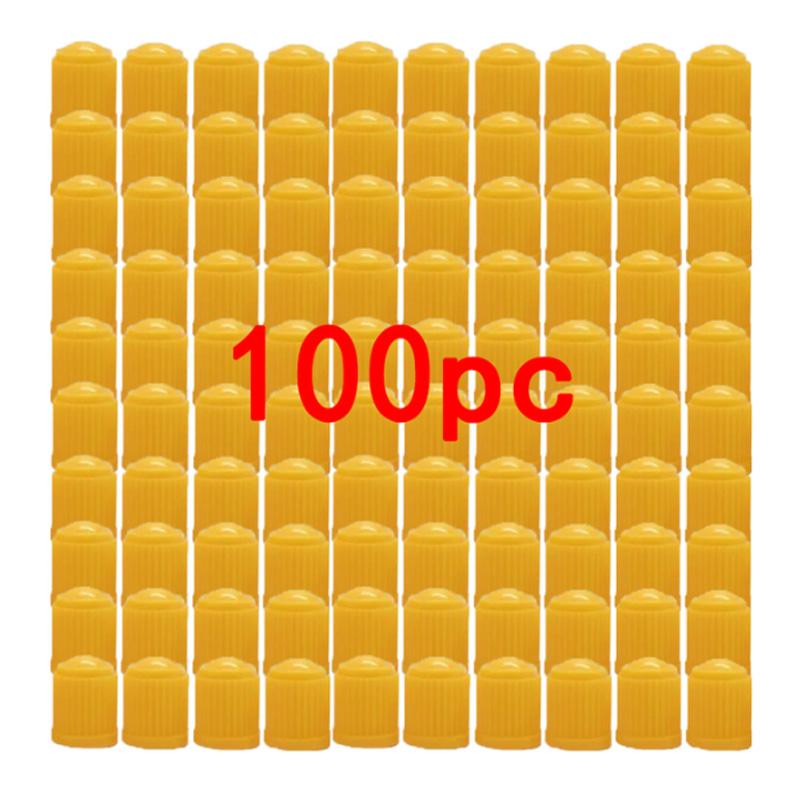 Колпачки для автомобильных вентилей шин 100 шт. Колпачки для вентилей шин мотоцикла велосипеда Пластиковый пылезащитный чехол для штока шины Колпачки для вентилей шин Аксессуары для автомобиля