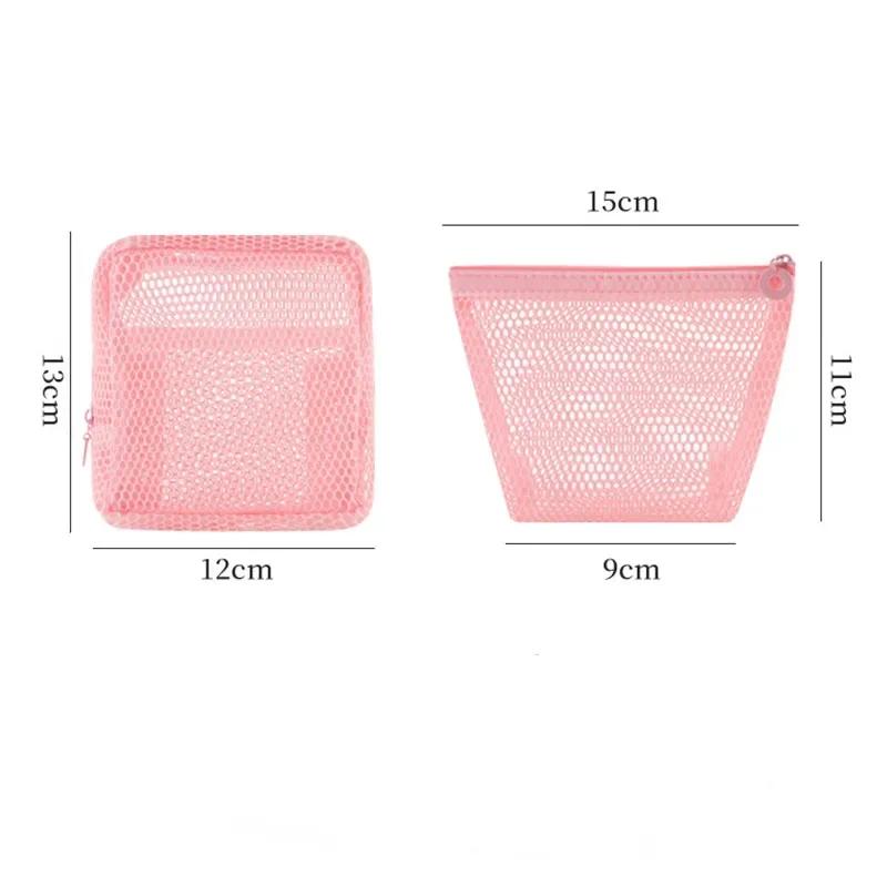 Стильная легкая сетчатая косметичка, женская квадратная косметичка с застежкой-молнией, многоцелевая сумка для хранения всякой всячины