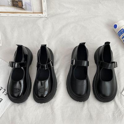 Туфли Мэри Джейн из натуральной кожи для женщин в корейском стиле, универсальные, в ретро-британском стиле, на толстой подошве, весна и лето