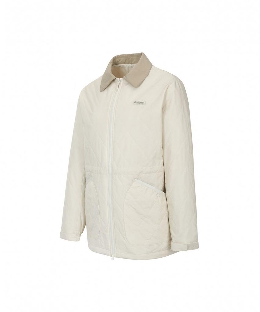 Discovery Expedition Women'S Collared Quilted Mid-Padded Jacket (D/Ivory)