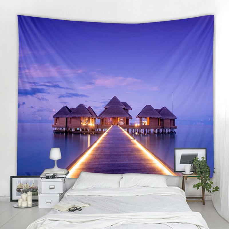 Tropical Beach Tapestry Nordic Style Starry Sky Tapestry Tapestry Bedroom Psychedelic Tapestry