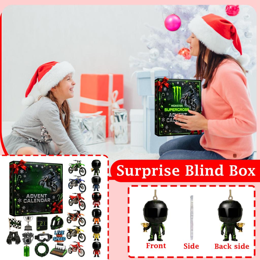 2D Plane+airplane Box +24PC+ Fitness Decoration Advent Christmas Countdown Box Calendar