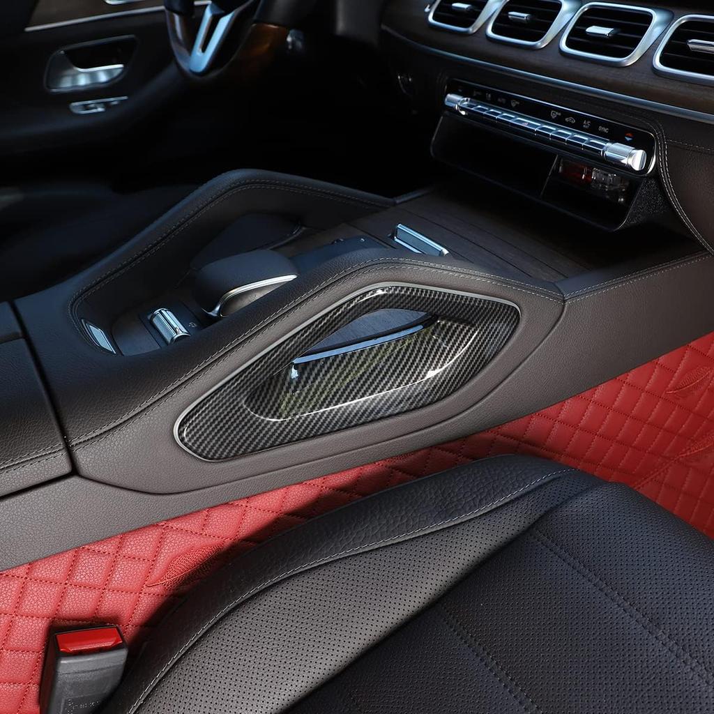 Center Control Armrest Side Trim Compatible with Mercedes Benz GLE350 W167 400d 450 GLE C167 53 63 S AMG GLS450 X167 580 Carbon Fiber Center Console