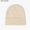 Available Autumn and Winter Warm Thickened Double Beanie Hat Simple Men's Women's Knitted Hat