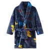 Kids Flannel Bathrobe Boys Girls Skin-friendly Soft and Comfortable Robe with Pockets