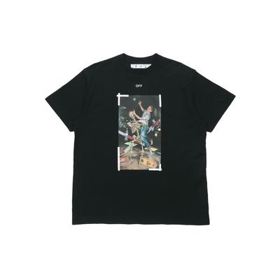 Черная мужская футболка с принтом Pascal Painting OMAA038F20FAB0151001