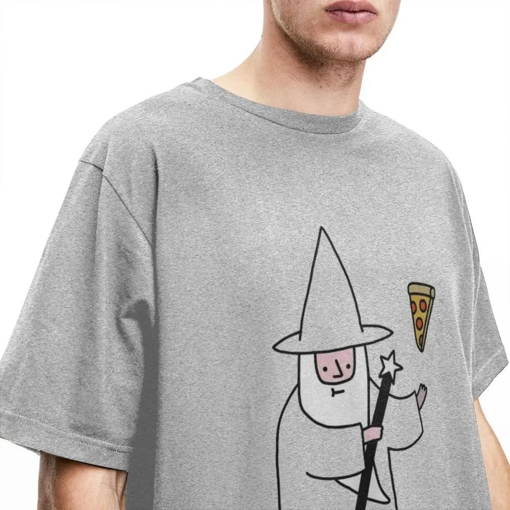 Мужская Женская Фэнтези Пицца Волшебник Футболка Мерч Смешной Любитель Пиццы Чистый Хлопок Футболка Одежда Графические Футболки Лето