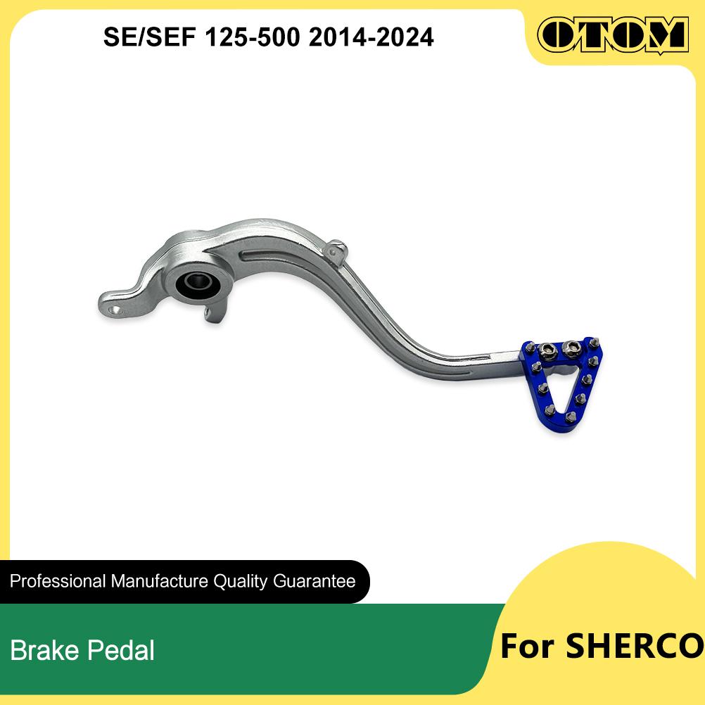 OTOM 2014-2024 Motorcycle Rear Brake Pedal Lever Assembly Foot Rests For SHERCO SE SEF 125 250 300 350 450 500 Pit Dirt Bikes