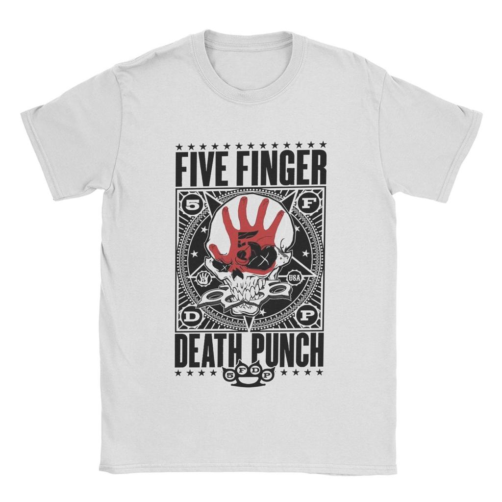 Five Finger Death Punch 5FDP Мужская футболка Винтажные футболки Короткий рукав Круглый вырез Футболки Хлопок Идея для подарка Топы