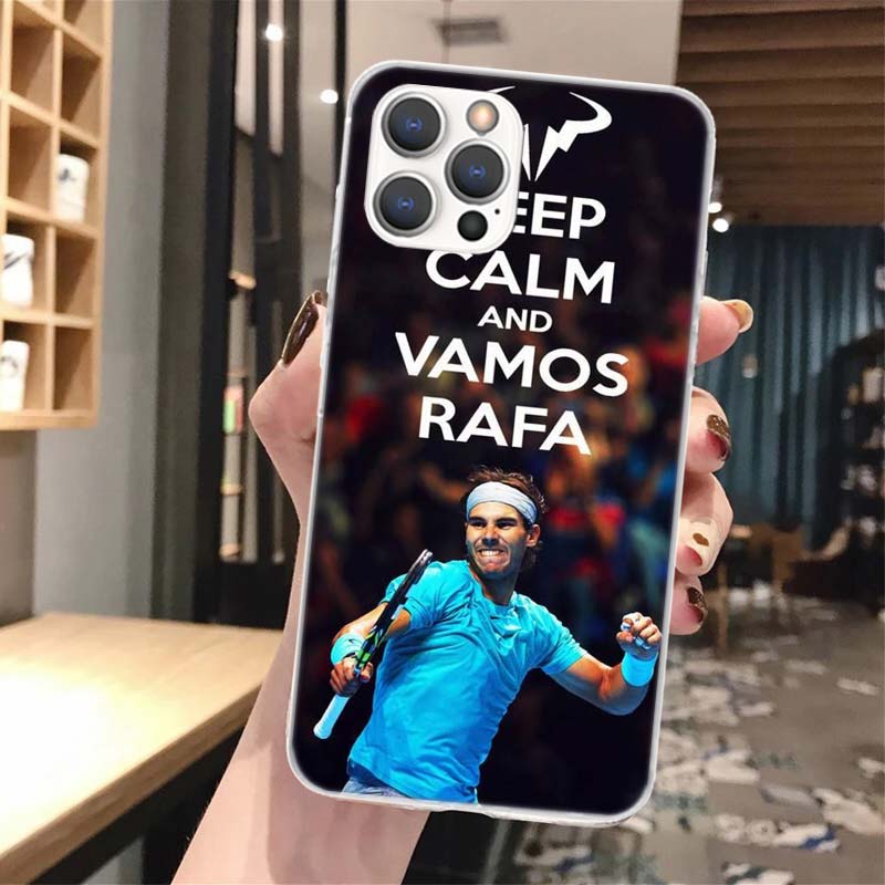 Rafael Nadal Tennis Soft Phone Case For iPhone 14 13 12 Mini 11 Pro Max 15 + X XR XS 7 Plus 8 6S 5S SE 2020 Pattern Cover
