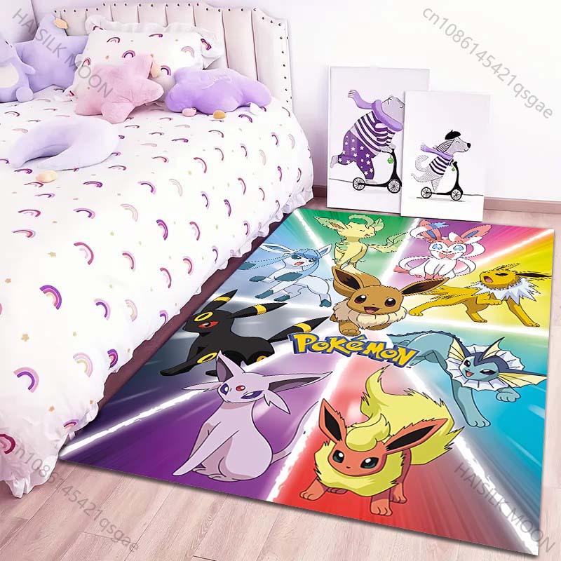 Классические 17 стилей P-Pokemon Иви Мультяшные ковры Коврик для гостиной спальни прикроватного пола Ковер для зоны Декор дома Potdemiel
