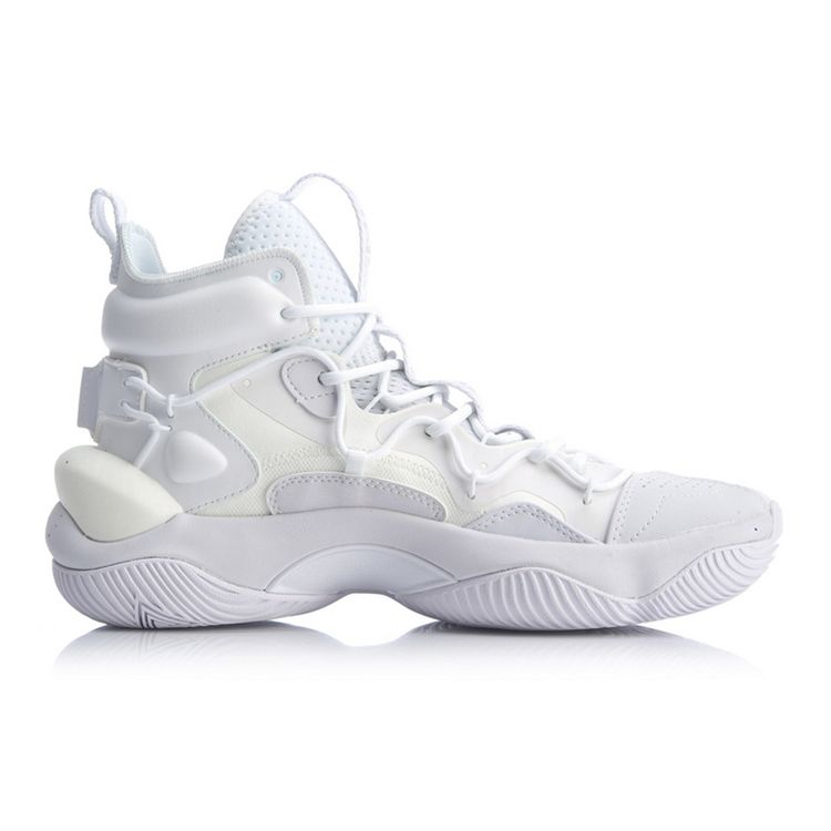 Li-Ning Air Strike 6 удобные нескользящие износостойкие высокие баскетбольные кроссовки мужские кроссовки белые ABAQ011-3