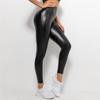 Nessaj Леггинсы из искусственной кожи, эластичные женские леггинсы из искусственной кожи, повседневные брюки-карандаш с высокой талией