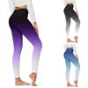 Женские повседневные модные уличные градиентные тонкие эластичные брюки для йоги, девятиминутные брюки