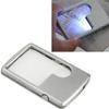 Ultra-Thin Pocket Reading Card Type Magnifiers Jewelry Loupe With LED Light Magnifying Glass