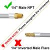 2pcs Stainless Steel Car Propanes Hoses with Integrated Pressure Meter for Accurate Gas Monitoring During Outdoor Use