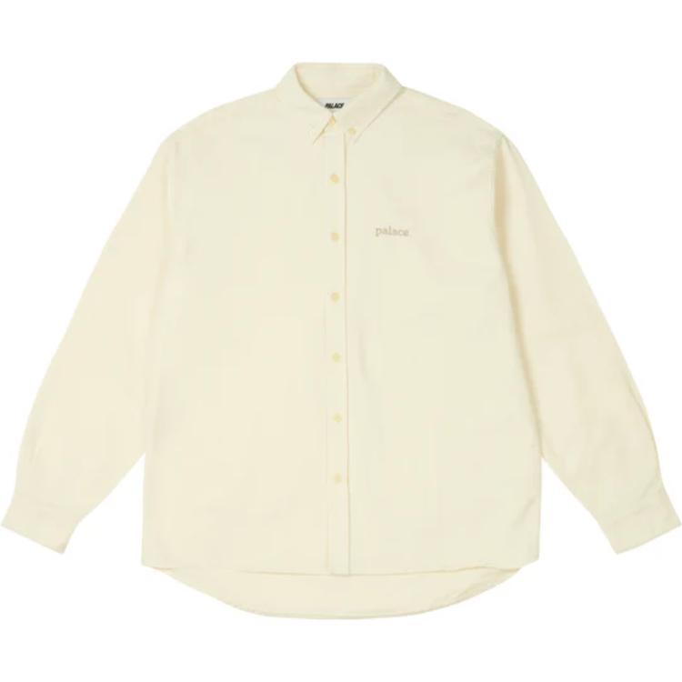 Palace Рубашка Оксфорд Мягкие белые топы унисекс P27SHT019