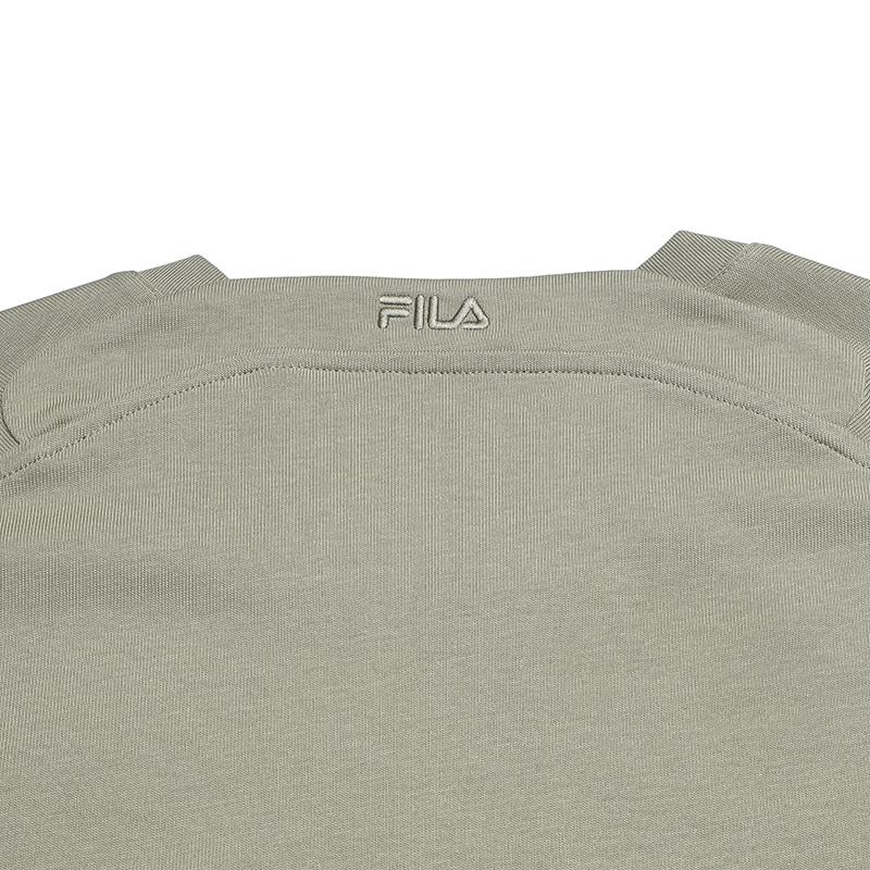 Fila Белая универсальная удобная футболка с опущенными плечами повседневная мужская одежда Хаки F61M623105FLK