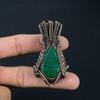 Awesome Emerald Lab-Created Gemstone Handmade Copper Wire Wrap Jewelry Pendant