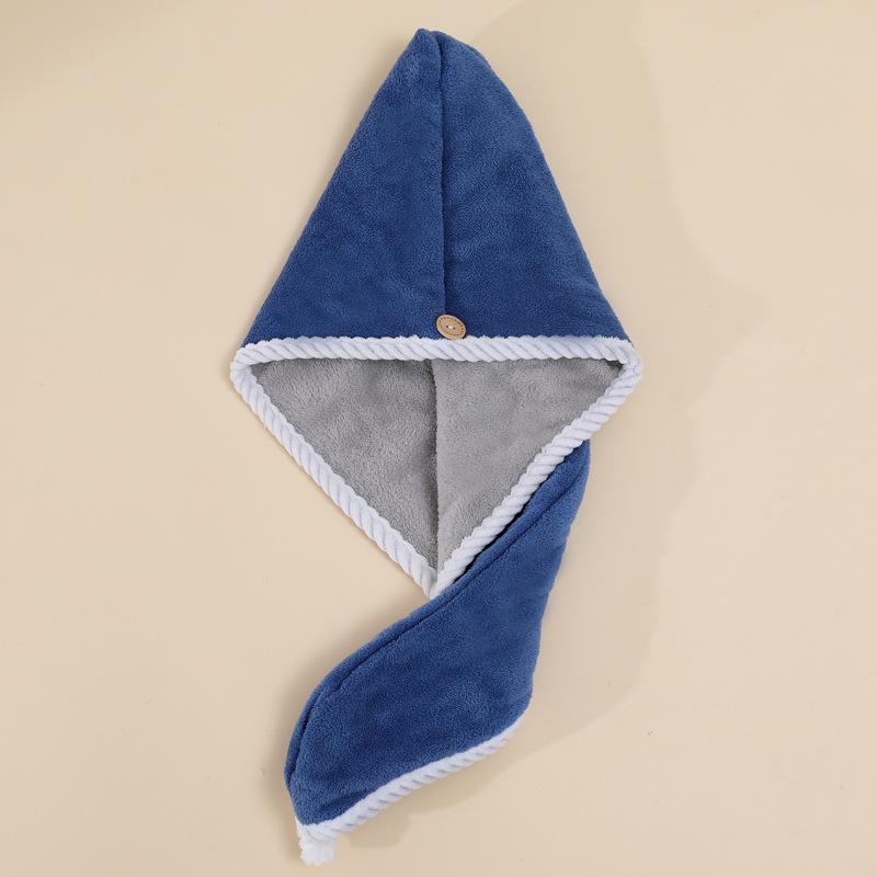 Dry Hair Cap for Women Thickened Coral Velvet Absorbent Dry Hair Towel Quick-drying Hair Head Towel Cute Shower Cap