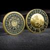 European and American commemorative coins, twelve zodiac gold coins, diamonds, coins, tarot, wishes, sun god, Christmas gift, Stocking stuffers