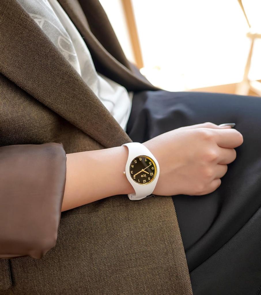 Авторизованный дистрибьютор Ice Watch Часы 022586 ICE glam Белый Черный Маленький 37 мм 3 стрелки [Ice-watch] Женские ЧЕРНО-БЕЛЫЕ