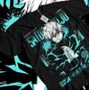 Gojo Satoru Jujutsu Kaisen Manga Anime Horror Funny Gift Black Unisex Shirt Cotton Oversize Large Size