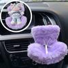 Doll Car Seat with Clip Car Air Vent Safety Belt Design Soft Cushioned Doll Car Decor Auto Accessory
