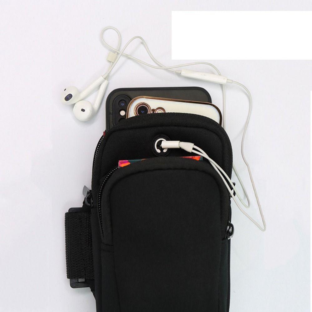 Breathable Mesh Waterproof Sports Armband Phone Case Arm Bags With Headset Hole Running Accessories