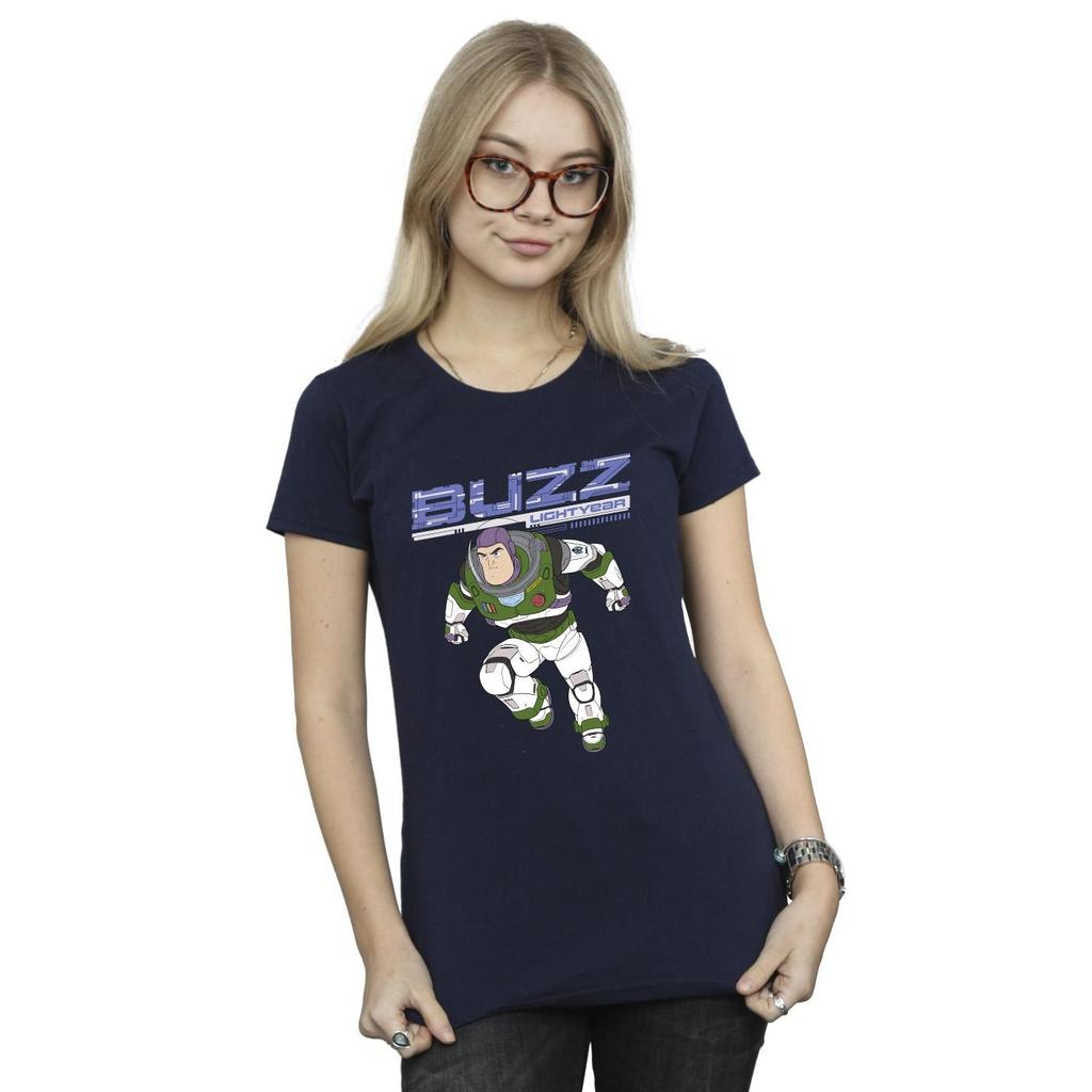 Disney Womens/Ladies Lightyear Buzz Jump To Action Cotton T-Shirt