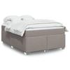 Maison Exclusive - Sommier À Lattes De Lit Avec Matelas Taupe 140x190 Cm Tissu