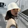 Шапка женская зимняя шерстяная вязаная рыбацкая шапка в японском стиле на осень и зиму в корейском стиле модная универсальная шапка-тазик британская фетровая шляпа