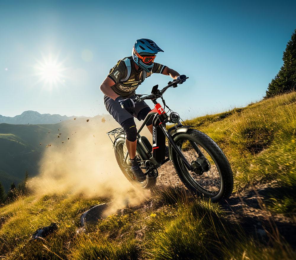 DUOTTS F26 Electric Bike 750W*2 Dual Motors LG 17.5Ah Battery 26*4.0 Fat Tire 55km/h Max Speed 55 Degree Climbing-Silve