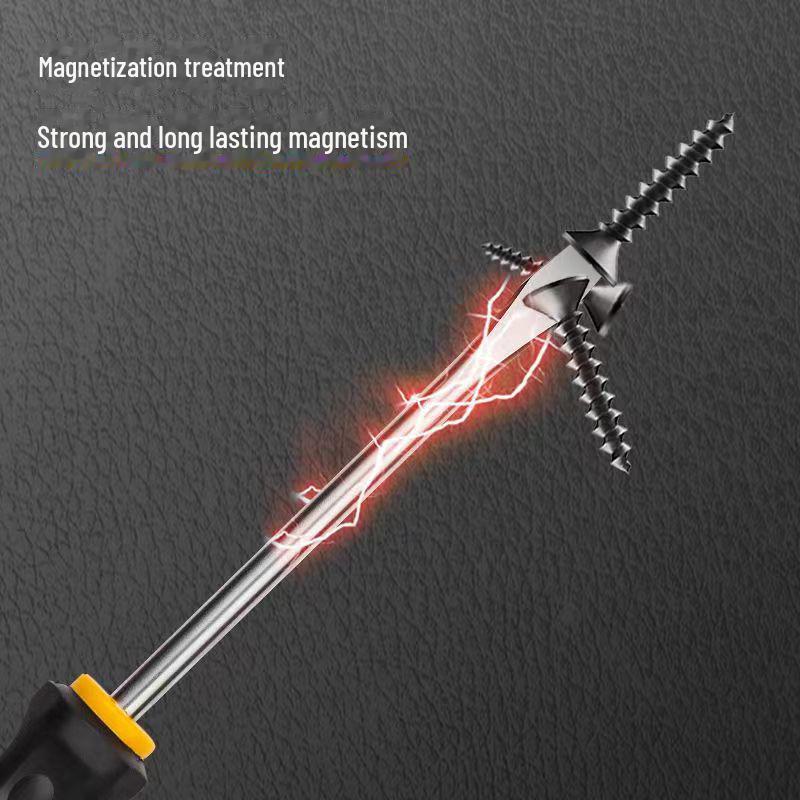 Strong Magnetic Multi-Function Screwdriver with Non-Slip Rubber Handle