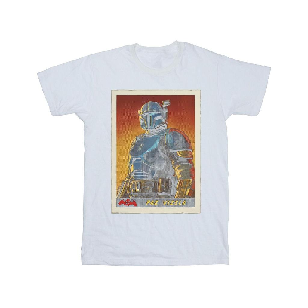STAR WARS Mens The Mandalorian Paz Vizla Card T-Shirt