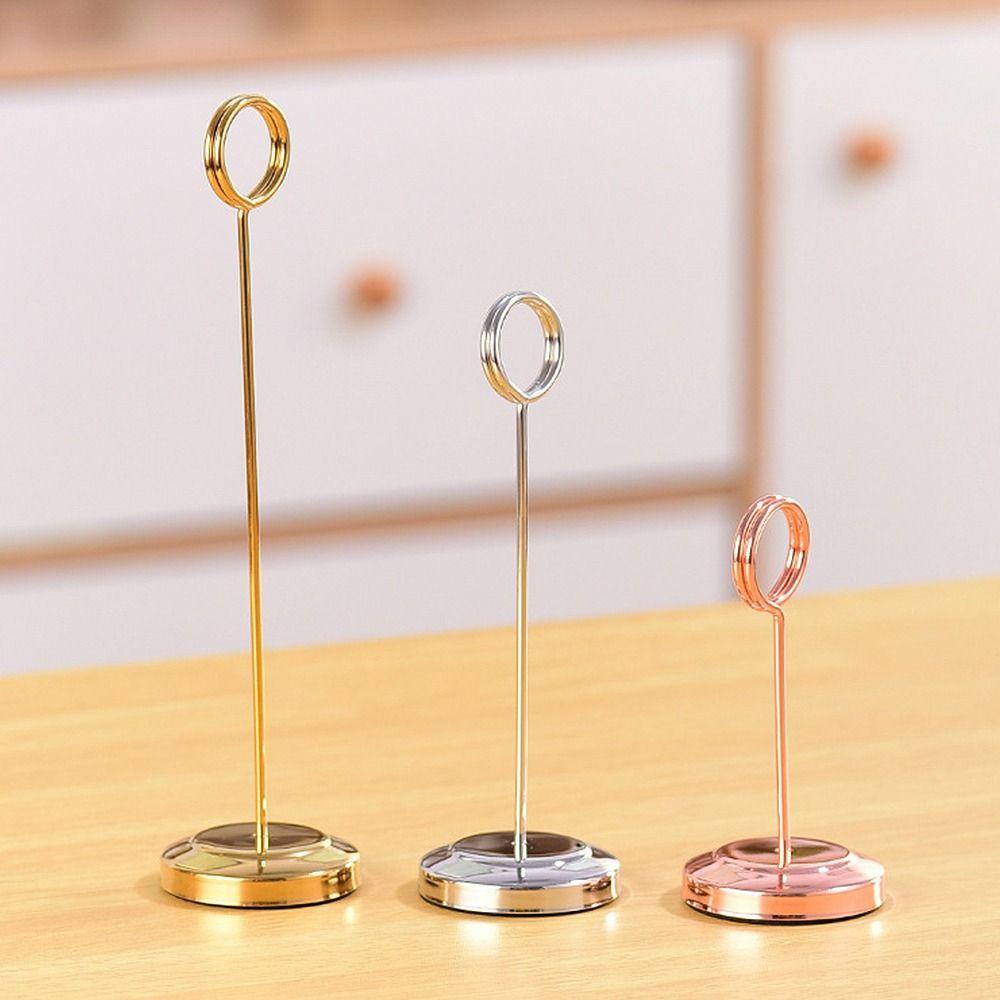 Stainless Steel Table Number Holder Round Card Holder New Paper Stand