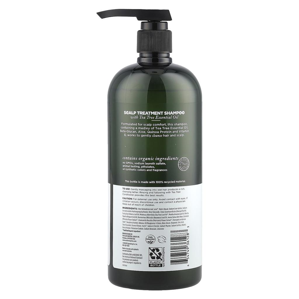 Avalon Organics Шампунь для лечения кожи головы, чайное дерево, 32 жидких унции (946 мл)