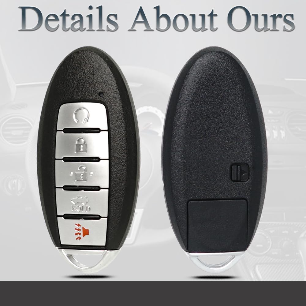 Брелок Бесключевой Доступ Подходит для Nissan Altima Versa Sentra - Дистанционное Управление Кнопка СТАРТА Замена Ключа 5 Кнопок FCC: KR5TXN4, № детали 285E3-6CA6A