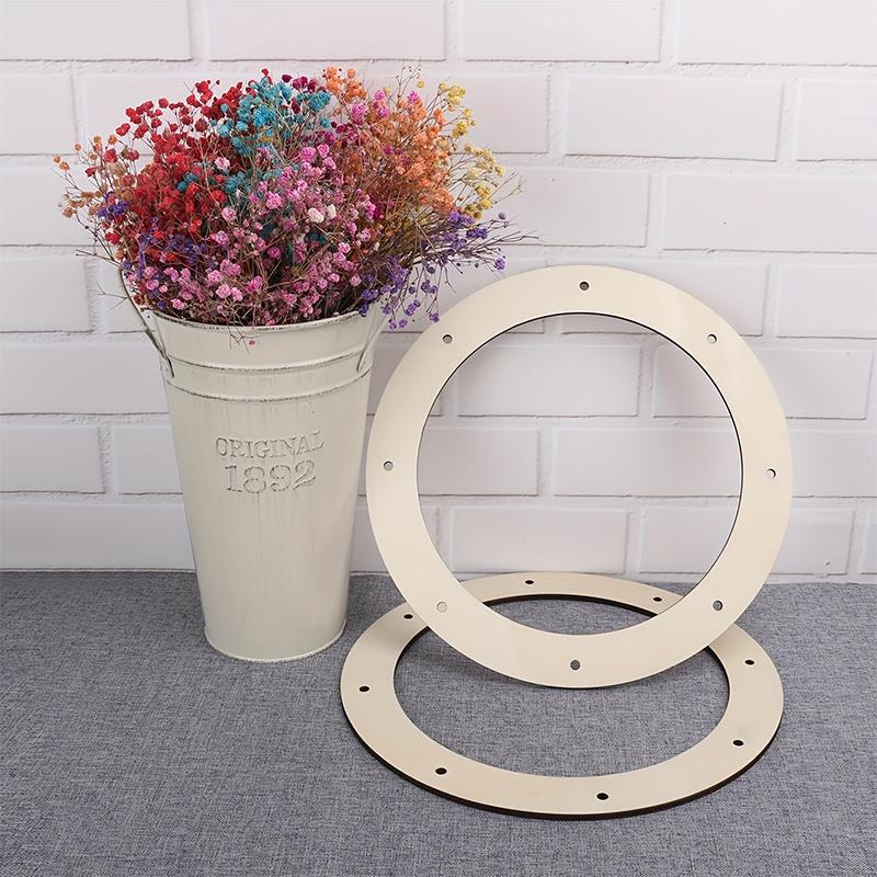 Creative Wreath Wood Circle DIY Handmade Ring Wreath Wedding and Festival Home Decor