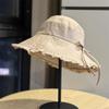 2026New lace sunshade fisherman hat for women, summer Korean style, sweet and versatile, sun protection hat for outdoor trips, breathable and trendy