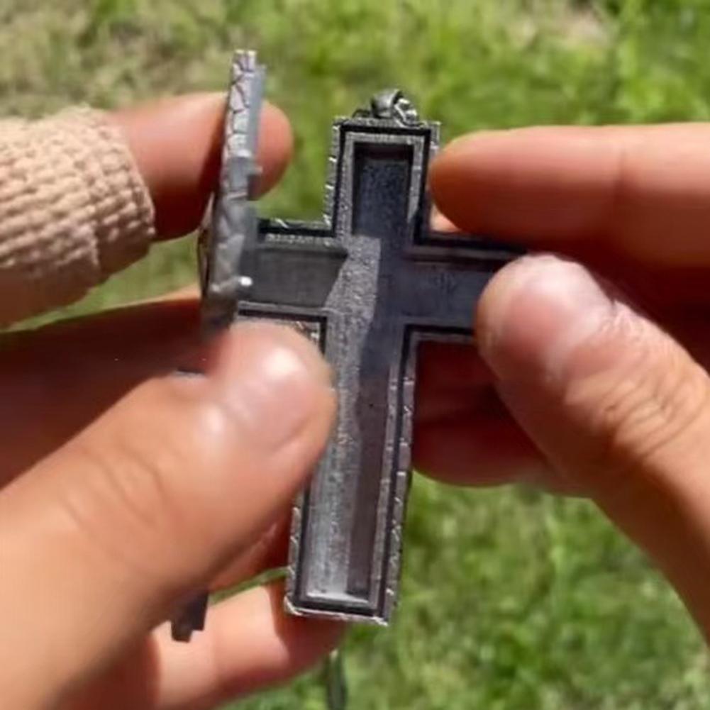 1/2/3 шт. 3D Металлический Шарм в форме Креста Подвеска для Ожерелья Винтажное Ожерелье с Крестом Кальмара с Секретным Отделением Модная Бижутерия Подарки