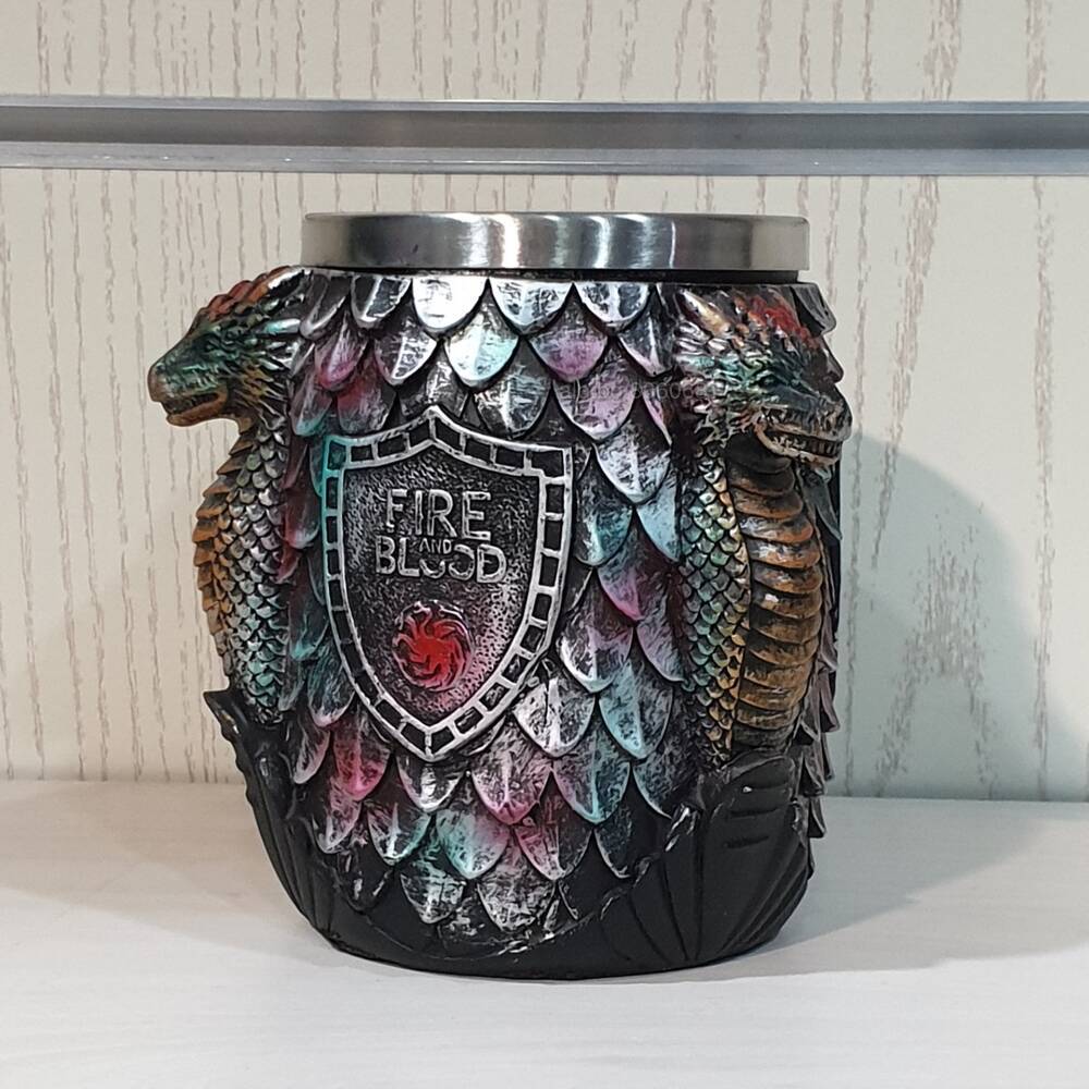 Полимерная кружка из нержавеющей стали, кружка-кубок с моделированием черепа дракона, украшение для дома