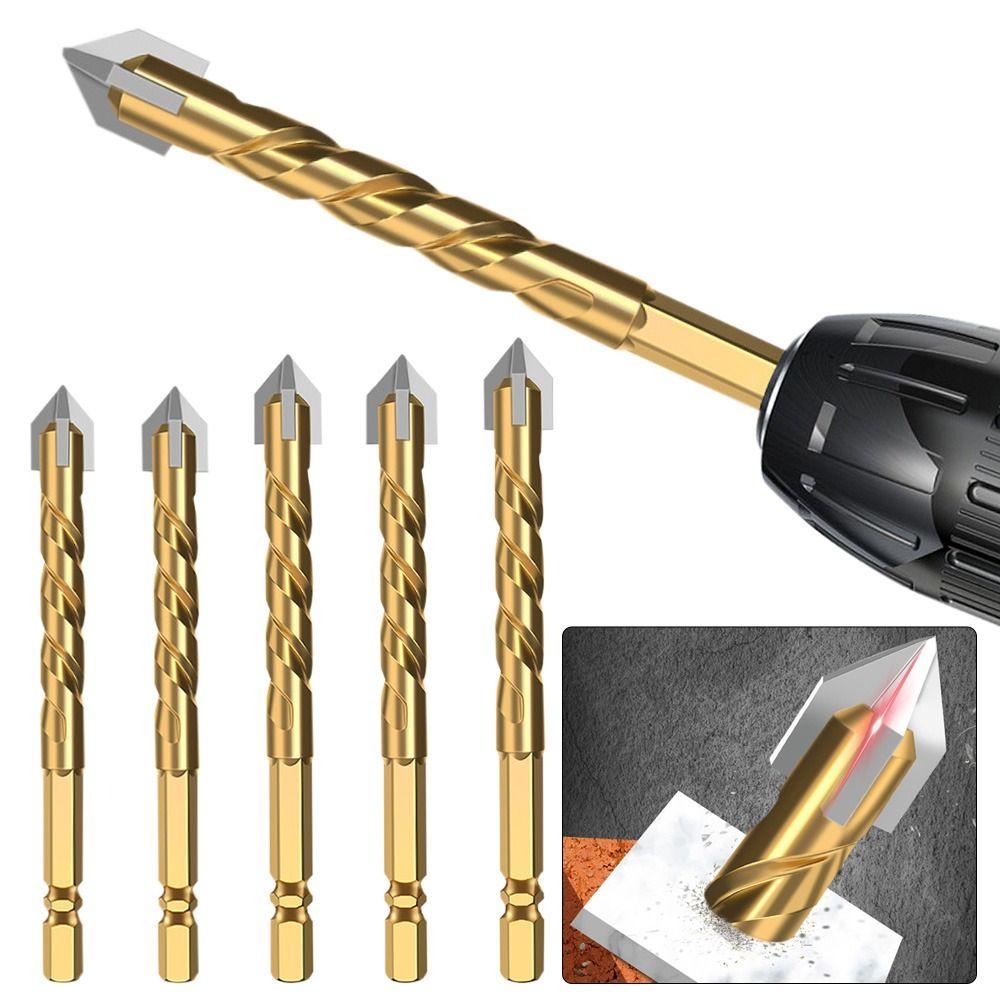 Hex Handle Drill Bits Hard Alloy Drilling Tools High Efficiency Metal Drill  Concrete