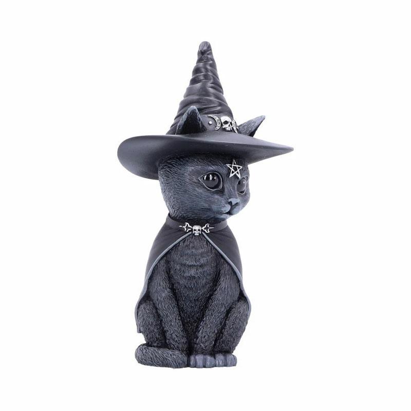 Witches Hat Occult Cat Figurine Desk Ornament Halloween Gift Cute Cat Decor