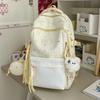 Schoolbag high value Japanese plaid small fresh junior high school students large capacity new school style casual versatile backpack