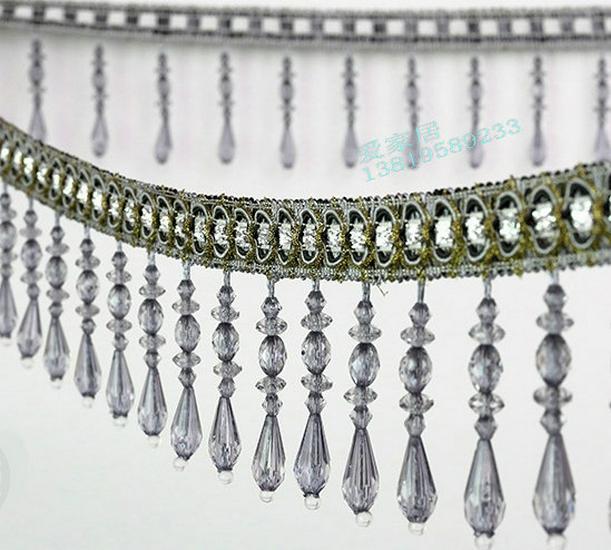 Бахрома в европейском стиле с хрустальными бусинами для украшения штор