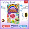 Montessori Children's books,English Book,600 voices,Recognize Colors and Shapes, Four Magic Pens As Gifts