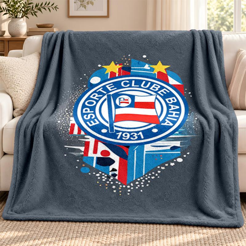 Esporte Clube Bahia blanket Flannel Blanket Soft Cozy Plush Throw for Sofa Bed Lightweight Home Decoration Outdoor camping