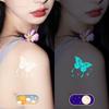 4pcs Luminous Glow Waterproof Temporary Tattoo Sticker Star Butterfly Flash Tatto Women Men Arm Body Art Fake Tattoos