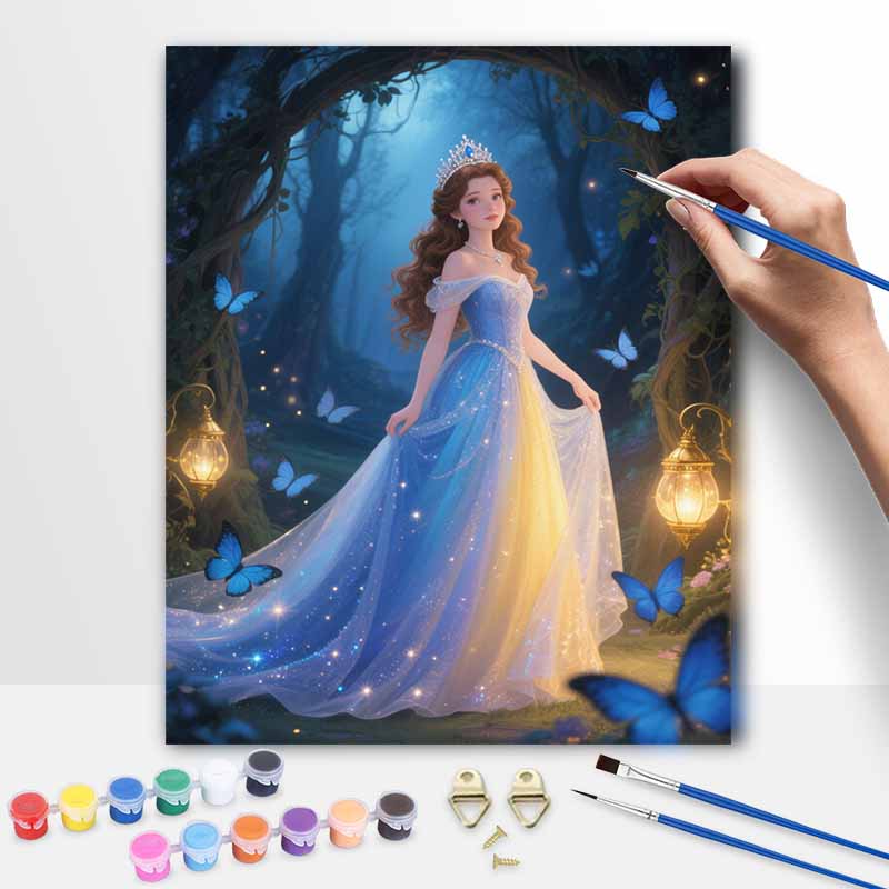 Disney Принцесса масляная живопись ручная роспись раскраска картина ручная работа DIY домашний декор подарок